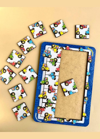 Пазл "Цвет,счет и направления: Трактора" деревянный (ПСФ127) Ubumblebees (362428218)