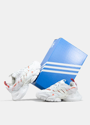 Білі всесезон кросівки чоловічі і жіночі adidas vento xlg white orange | адідас венто білі оранжеві No Brand