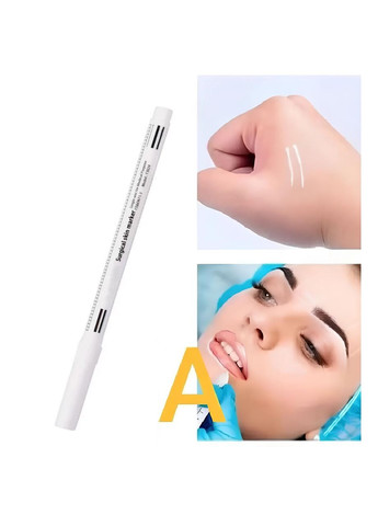 Маркер хірургічний для брів з лінійкою, білий, 1 мм No Brand (303138841)