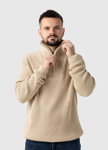 Бежевый зимний свитер однотонный мужской 2892 бежевый (2000990195272w) shop (2000990195272) Lagos