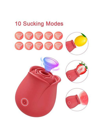 Клиторальный вакуумный вибратор Red Rose Drive- Вибраторы No Brand (322400488)