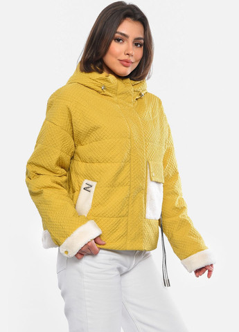 Гірчична демісезонна куртка жіноча демісезонна гірчичного кольору Let's Shop