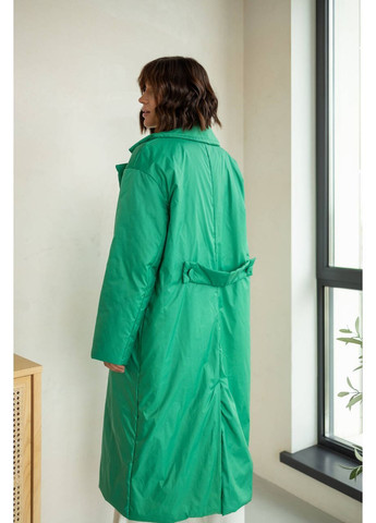 Зеленое Пальто MONRO из плащевки цвет трава milirud