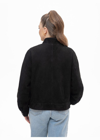 Чорна демісезонна жіноча шкіряна куртка весна Fabio Monti