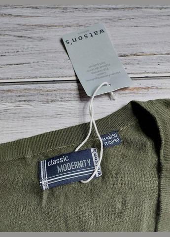 Оливковый (хаки) демисезонный мужской пуловер Watson's пуловер