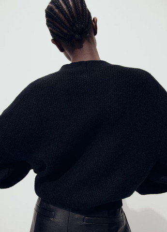 Черный демисезонный кардиган H&M