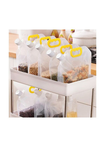 PE-T 2.5l, Каністра-пакет 2,5л з ручкою для круп та рідин м'яка, прозора, із закруткою та ручкою ViO (352768308)