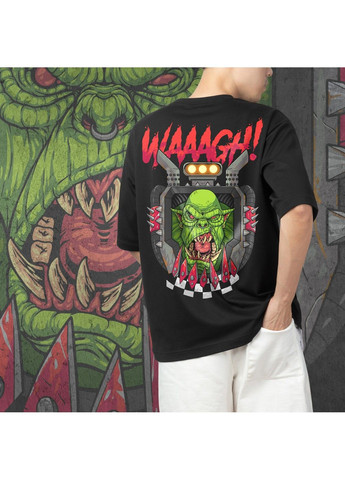 Чорна футболка з принтом warhammer 40k - waaagh! No Brand