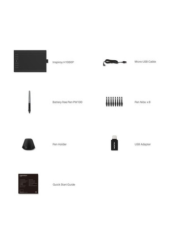 Графічний планшет для малювання H1060P Huion (341325783)