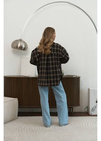 Коричневая кэжуал рубашка в клетку N.Family