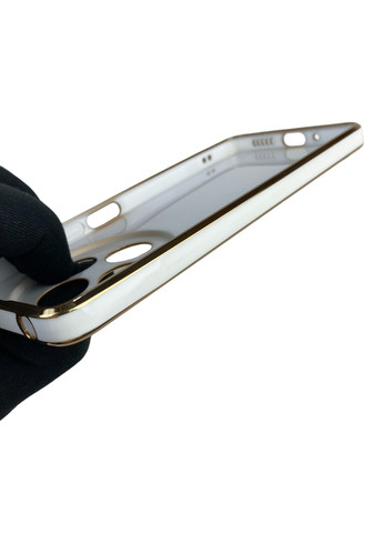 Чехол для Redmi 14C с кольцом MagSafe с золотой окантовкой на редми 14с белый gs1 Xiaomi (366229579)