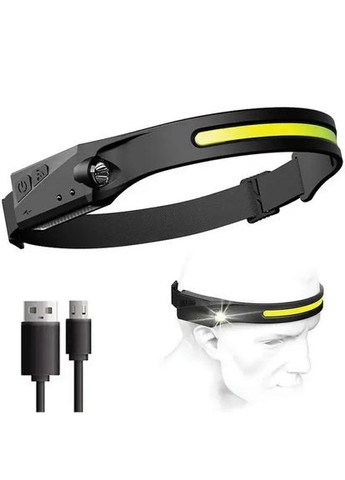 Ліхтарик налобний акумуляторний BL-G28 XPE+COB USB зарядка+датчик руху (1756375758) Bailong (335237567)