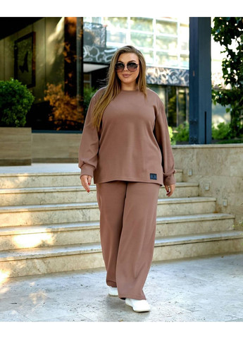 Теплий жіночий костюм із структурного трикотажу Nobilitas (365822847)