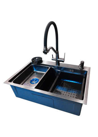 Кухонна мийка 4-в-1 (комплект) HM 7546 NANO BLACK Kraft (365654460)