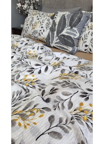 Постільна білизна з резинкою Лорена беж DUO, ранфорс гофра (жатка) Полуторний розмір, наволочки 50/70 No Brand (364219912)