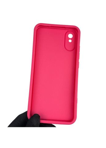 Чохол силіконовий Soft Touch з 3D принтом для Redmi 9A малиновий (Повний захист камери) Xiaomi (371653183)