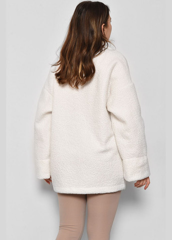 Білий демісезонне Пальто жіноче напівбатальне вкорочене білого кольору Let's Shop