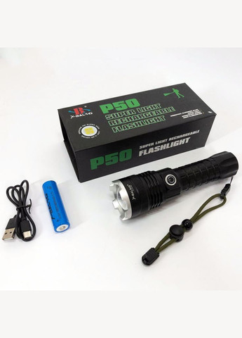 Фонарь аккумуляторный X-Balog BL-A72-P50, ручной фонарик, водонепроницаемый фонарь, мощный аккумуляторный Bailong (364665644)