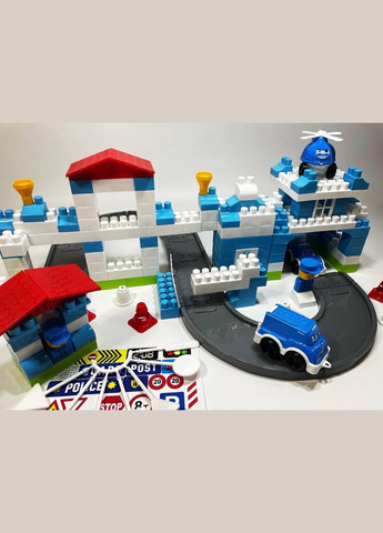 Конструктор 8447(3) "Technok Toys" отделение полиции, 180 деталей, патрульная машина, минивэн, вертолет ТехноК (316093948)