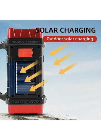 Ліхтар-павербанк акумуляторний мультифункціональний на сонячній батареї HB-2678 (25W) 5-8 год. освітлення OEM (372474802)