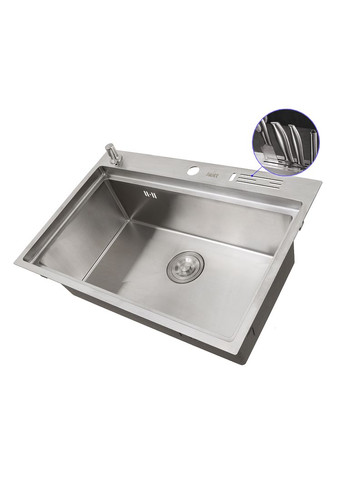 Накладна кухонна мийка з нержавійки 1.5 мм Nett NS-7048 (352730016)
