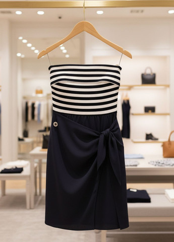 Синя пляжна сукня літня пляжна без бретелів синій Forza Viva