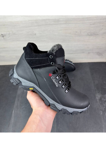 Черные мужские кожаные ботинки No Brand