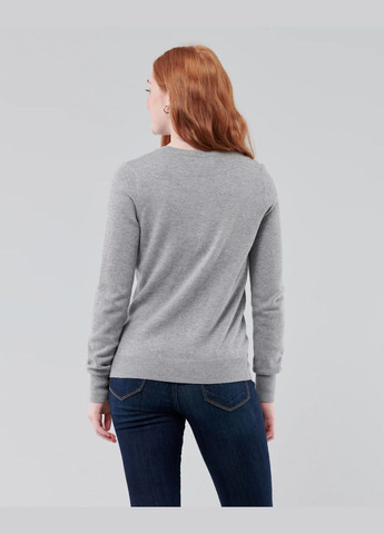 Серый демисезонный свитер женский - свитер hc8478w Hollister