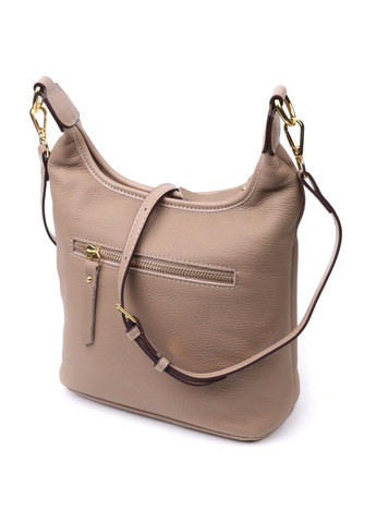 Женская сумка на плечо из натуральной кожи 22629 Бежевая Vintage (297956922)