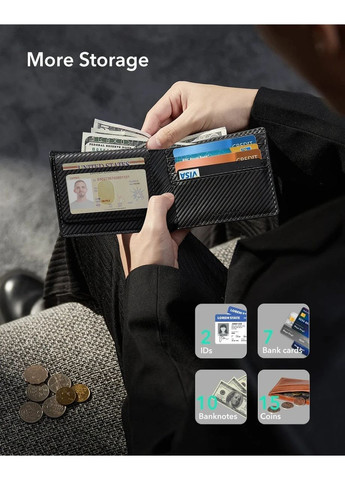 Гаманець Geo Wallet з функцією Apple Find My шкіряний чорний ESR (365330921)