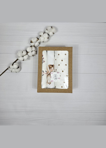 Набір для малюка: з 2 непромокальних пелюшок та муслінова a.l.babybox Феї 80х100 Беж No Brand (308752227)