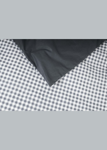 Комплект постільної білизни сімейний 160х220х2 наволочки 2х70х70 Ranforce Elite (MS-820000032) Moon&Star Gray Square (284416278)