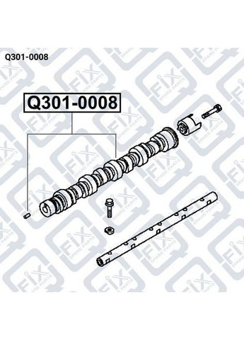 Распределительный вал, Q301-0008, OEM MD375060, Лансер IX 1.6 Q-FIX (363024490)