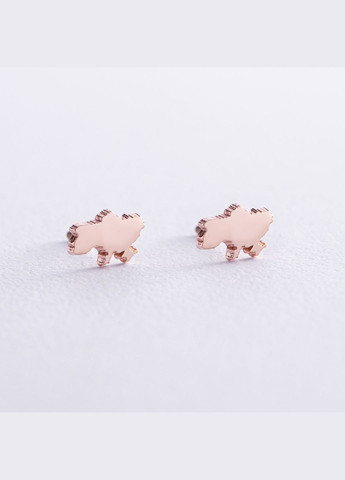 Золотые серьги - пусеты Карта Украины с07940 Oniks (264644362)