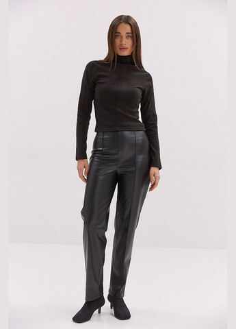 Женские кожаные брюки с защелками черные Arjen (317233820)