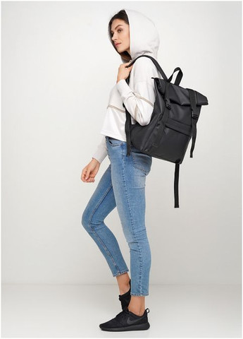 Рюкзак женский из экокожи RollTop 0SH Черный Sambag (301871961)