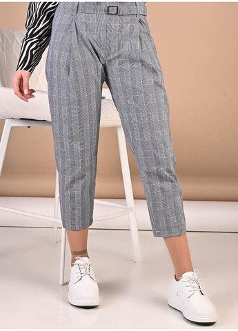 Штани жіночі чорна клітинка сірі Elfberg (305847708)