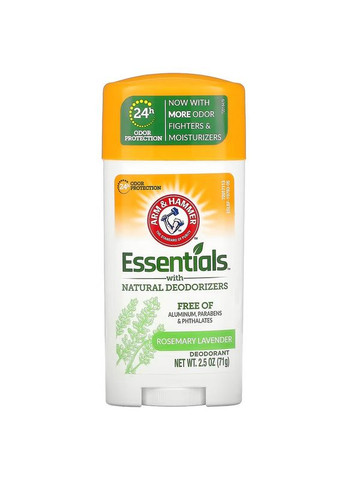 Органічний дезодорант Essentials with Natural Deodorizers Deodorant Rosemary Lavender 71 g Arm & Hammer (291985941)