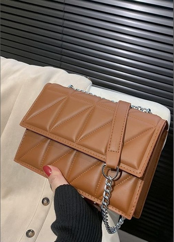 Женская сумка кросс-боди на цепочке коричневая No Brand (290665274)
