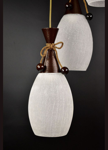 Люстра подвесная на 3 лампочки 25817 Коричневый 50-110х35х35 см. Sunnysky (364759947)