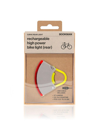 Ліхтар велосипедний задній Curve Light Rear чорний BOOKMAN (316476164)