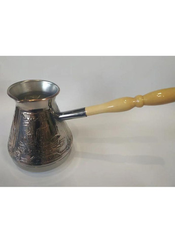 Медная турка Фрегат 750 мл для кофе с гравировкой кофейник с деревянной ручкой S&T (368980431)