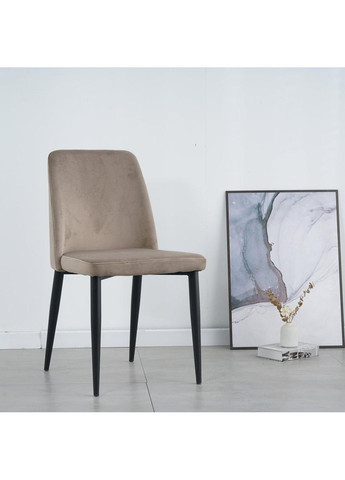 Стілець BULL чорний каркас/темний беж Intarsio (365461376)