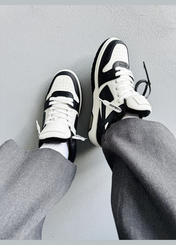 Кроссовки женские и мужские Off-White Out of Office Black White | Офф-Вайт черные No Brand чёрные демисезоны (342059636)
