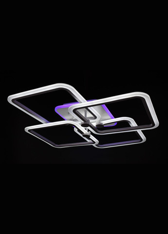 Люстра светодиодная потолочная LED светильник для квартиры на потолок лэд с пультом 26102 Белый 11х64х64 см. Sunnysky (364499704)