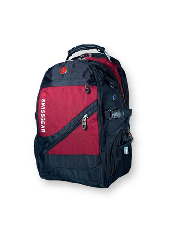 Міський рюкзак з чохлом від дощу 30 л, три відділення, USB розʼєм, розмір: 45*30*20 см, бордовий SWISSGEAR (284338093)