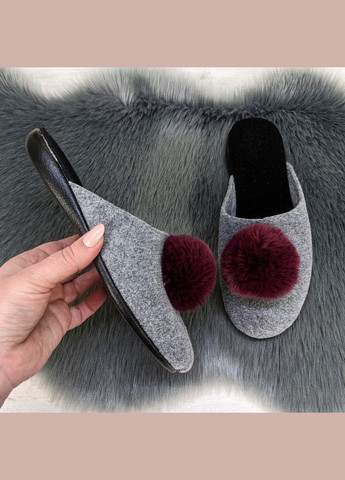 Капці домашні жіночі фетрові No Brand (311503874)