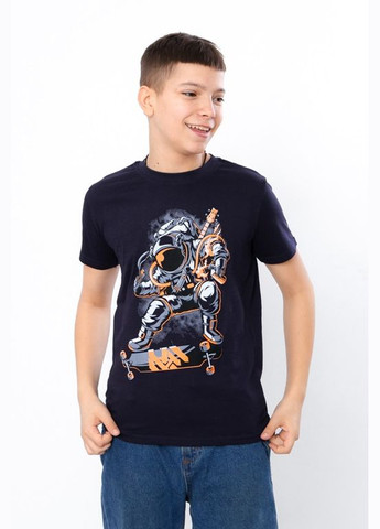 Темно-синяя летняя футболка для мальчика (подростковая) Носи своє