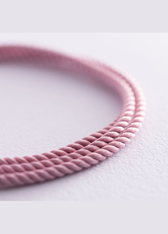 Шелковый розовый шнурок с гладкой застежкой (2мм) 18402 35 Oniks (264024183)