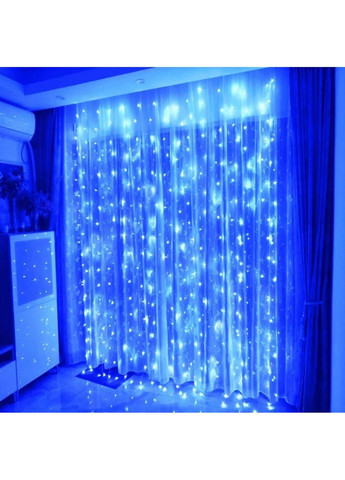 Гірлянда штора Водоспад 480 led 3.0х3.0м Синя No Brand (331639865)